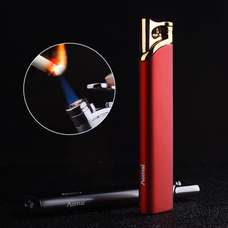 Slim Metal Blue Flame Lighter